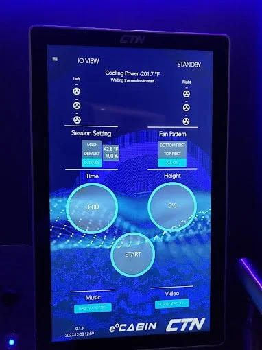 Cryotherapy session riverview
